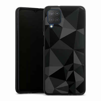 DeinDesign Handyhülle Geometric Muster Abstrakt Polygon Pattern Black, Samsung Galaxy M12 Silikon Hülle Bumper Case Handy Schutzhülle