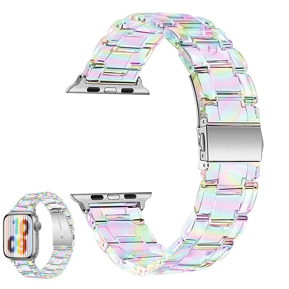 SCRTD Smartwatch-Armband Armband Kompatibel mit Apple Watch 38mm 40mm 41mm, apple watch 7 armband 45mm, apple watch 7 45mm Farbe