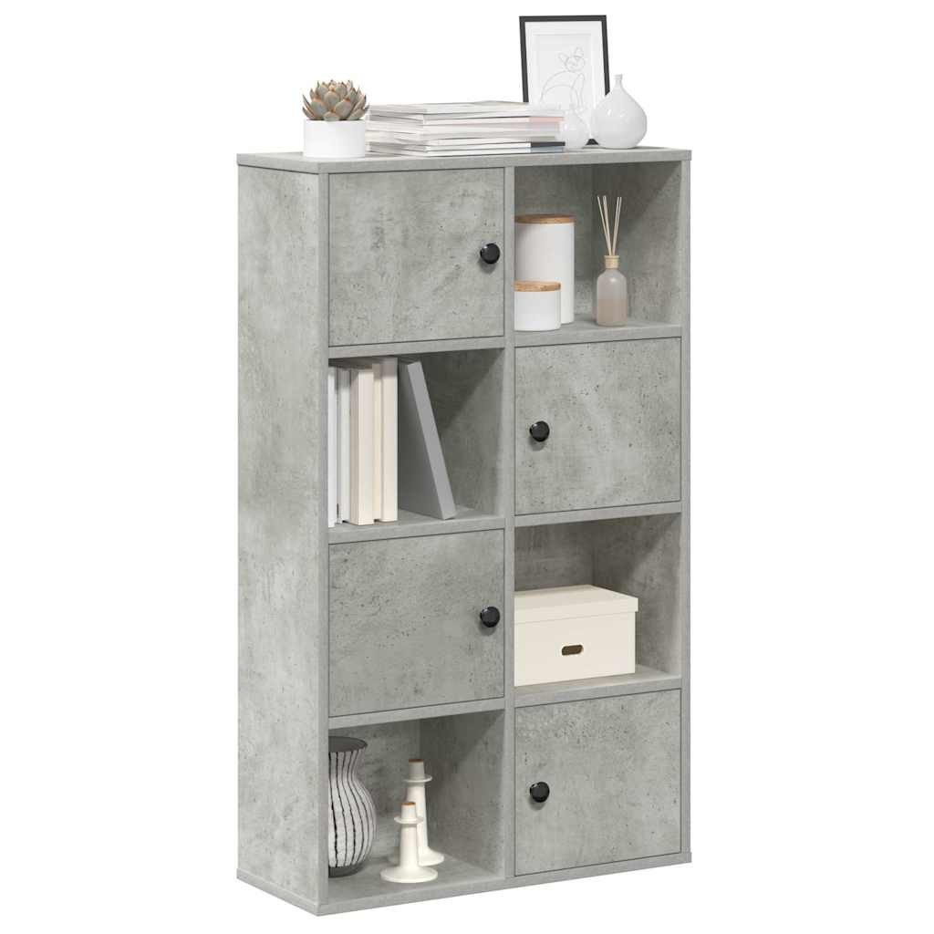 vidaXL Bücherregal NA Bücherregal Betongrau 60x24x101,5 cm Spanplatte