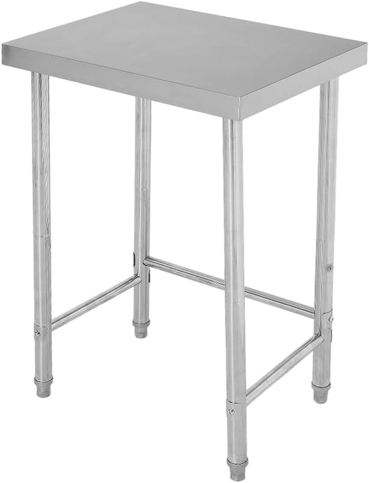 GarveeMore Arbeitstisch (180 KG Hochleistungs-Utility, Offener Basis und Feststellbaren Rädern), NSF Kommerzieller Vorbereitungstisch