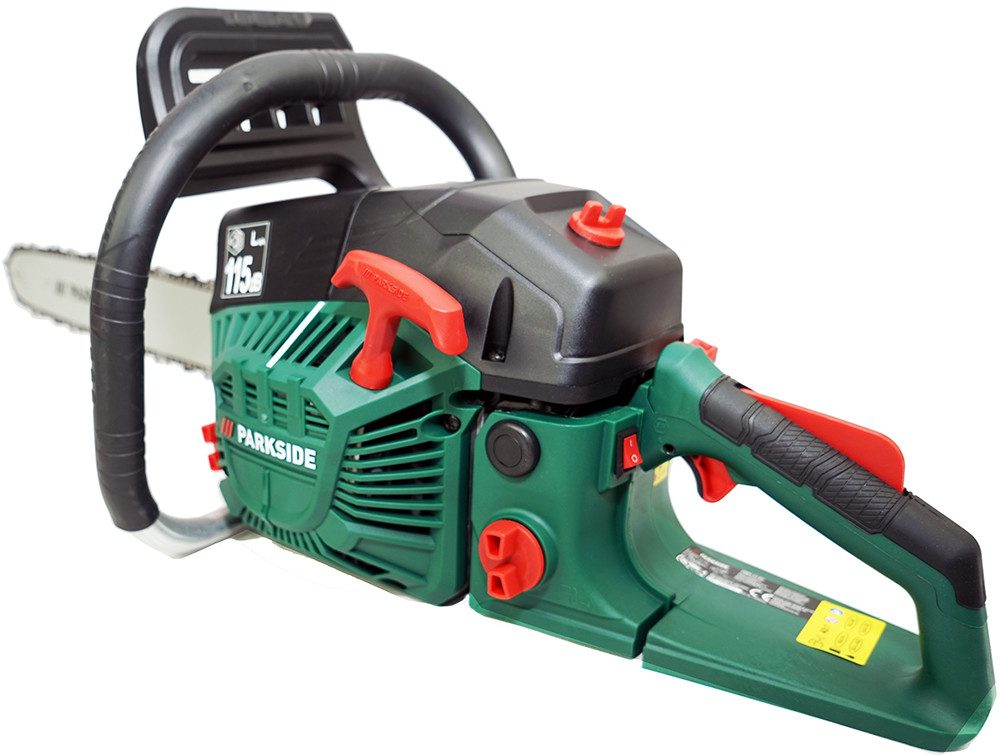 Parkside Benzin-Kettensäge Benzin Kettensäge PBKS 53, 2,72 PS, max. 22,1 m/s, 52 cm Schwertlänge