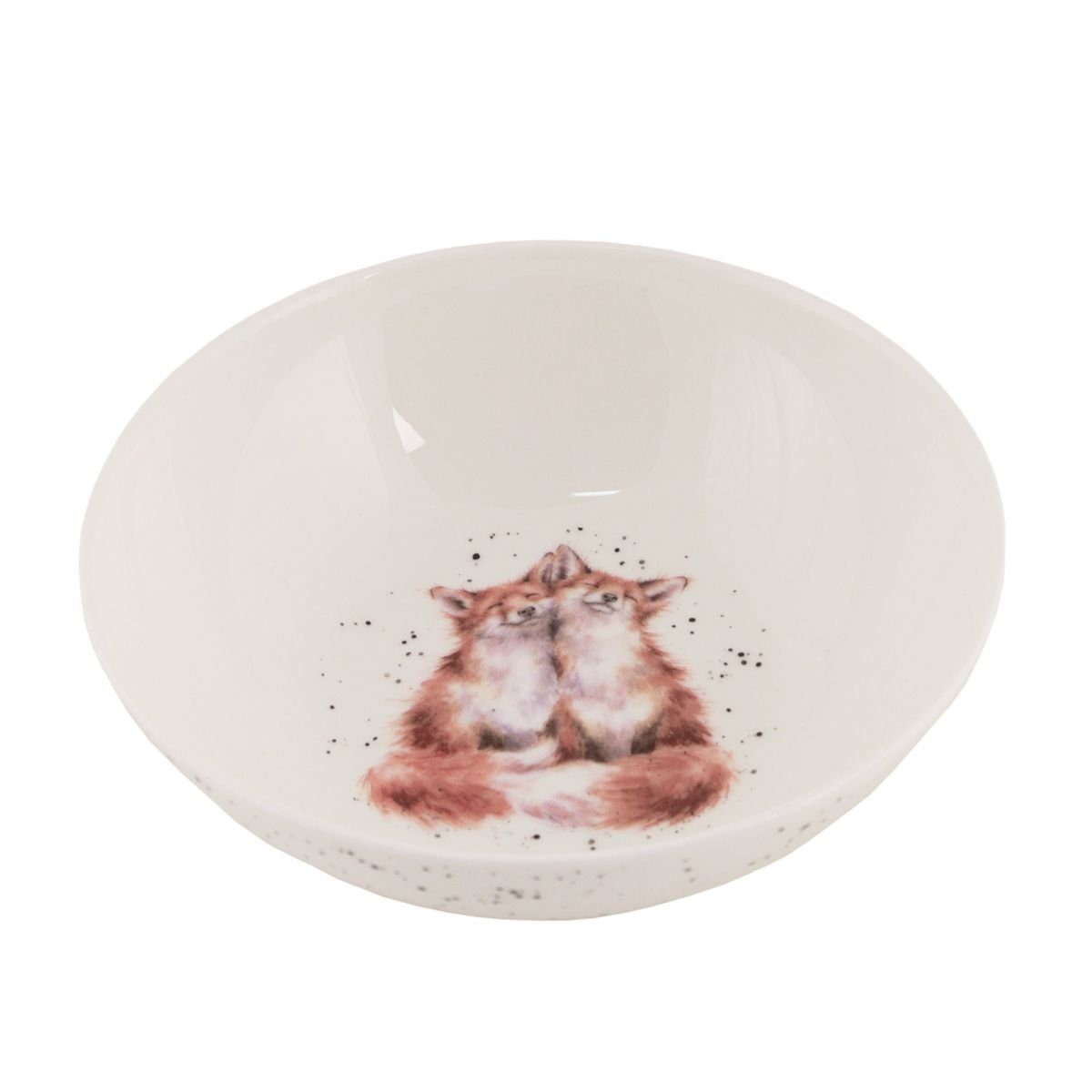 Wrendale Müslischale Wrendale Designs Porzellan Müsli Schale Fuchs Glück ca. 400ml, Porzellan, (Stück)