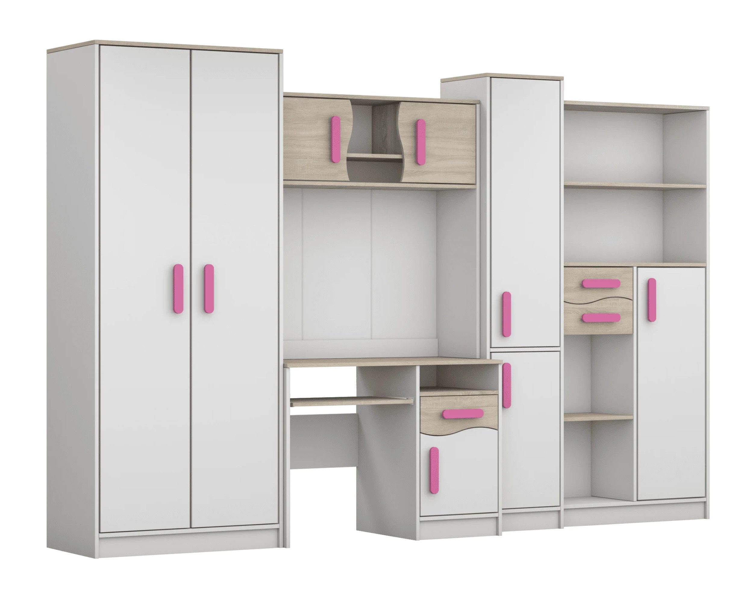 Deine Möbel 24 Jugendzimmer-Set MIKI Jugend-Schrankwand Jugendzimmer Jugend günstig online kaufen