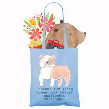 Mr. & Mrs. Panda Tragetasche Englische Bulldogge Moment - Sky Blue - Geschenk, Einkaufstasche, Tie (1-tlg), Modisches Design