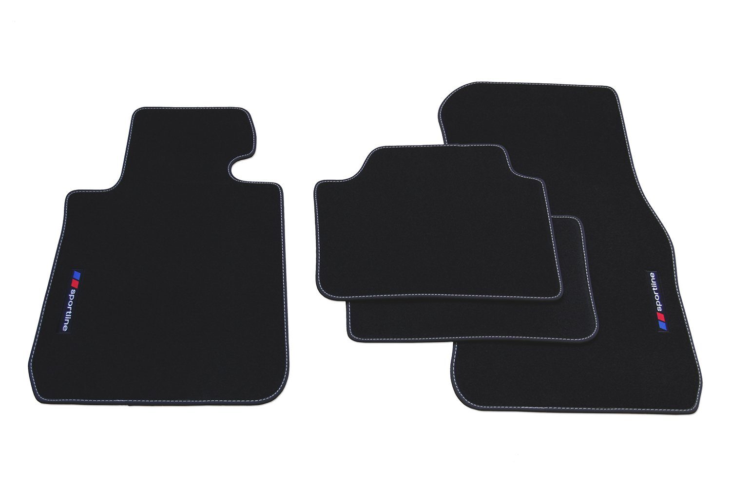 Velours Silber Fußmatten Set teileplus24 Auto-Fußmatten mit 1er F21 / kompatibel BMW F20 F656 2011-2019