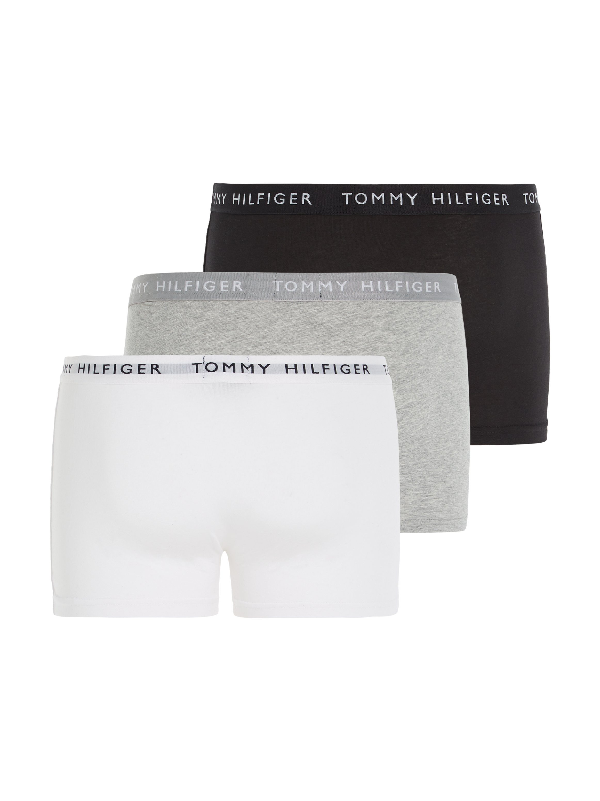 Tommy Hilfiger Underwear Boxer (Packung, 3-St., 3er-Pack) mit Logo Webbund White/Heather Grey/White/Black