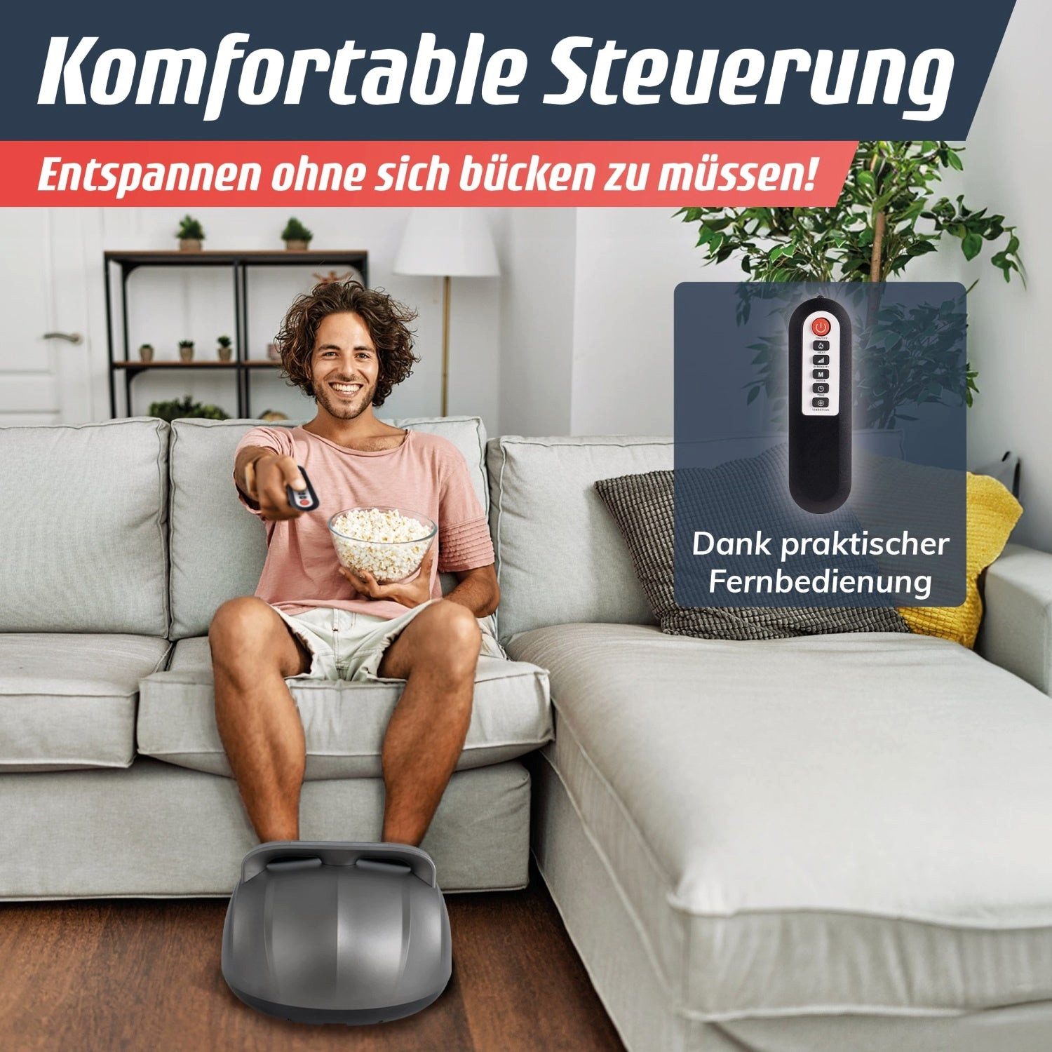 Fitleap Fußmassagegerät mit 9 Intensitätsstufen bis Schuhgröße 44, 5 Programmen, 3 Vibrations… – Bild 4 von 5