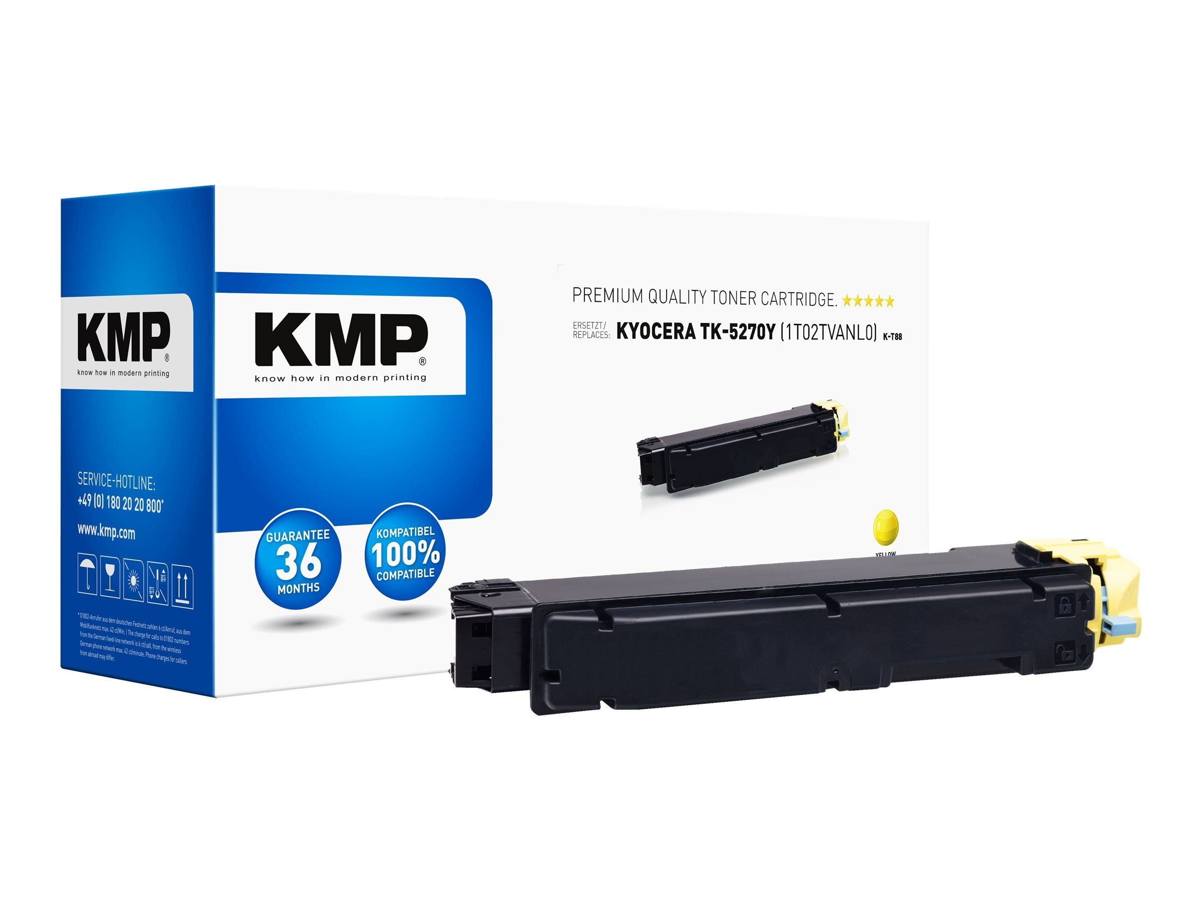 KMP Tonerkartusche KMP Toner Kyocera TK-5270Y/TK5270Y yellow 6000 S. K-T88 remanufactured