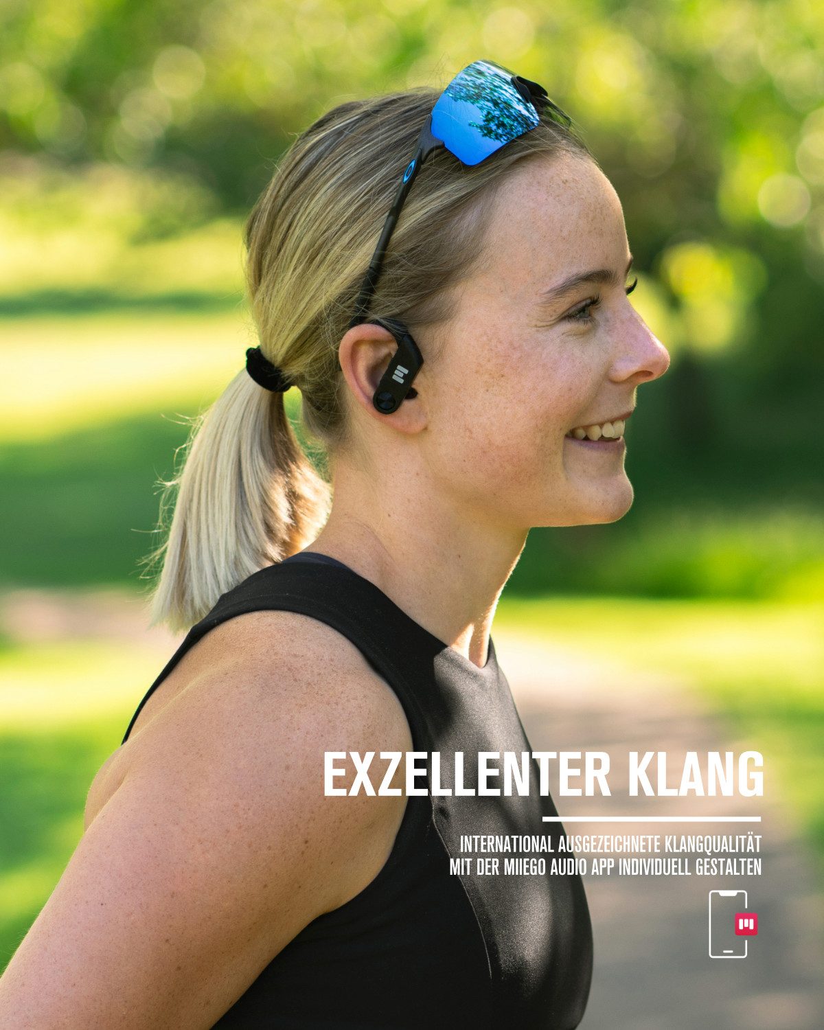 MIIEGO MiiBUDS ACTIVE GO Sport-Kopfhörer (Siri, Google Assistant, Bluetooth, IPX7 wasserfest)