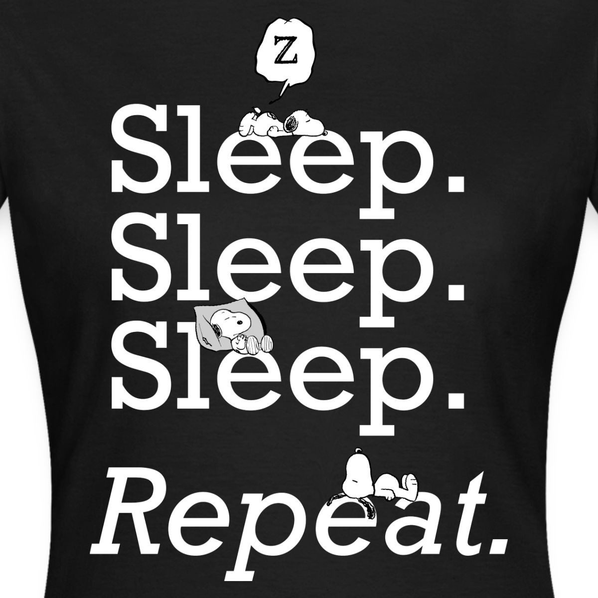 Spreadshirt T-Shirt Peanuts Snoopy Sleep Sleep Sleep Frauen T-Shirt (1-tlg)