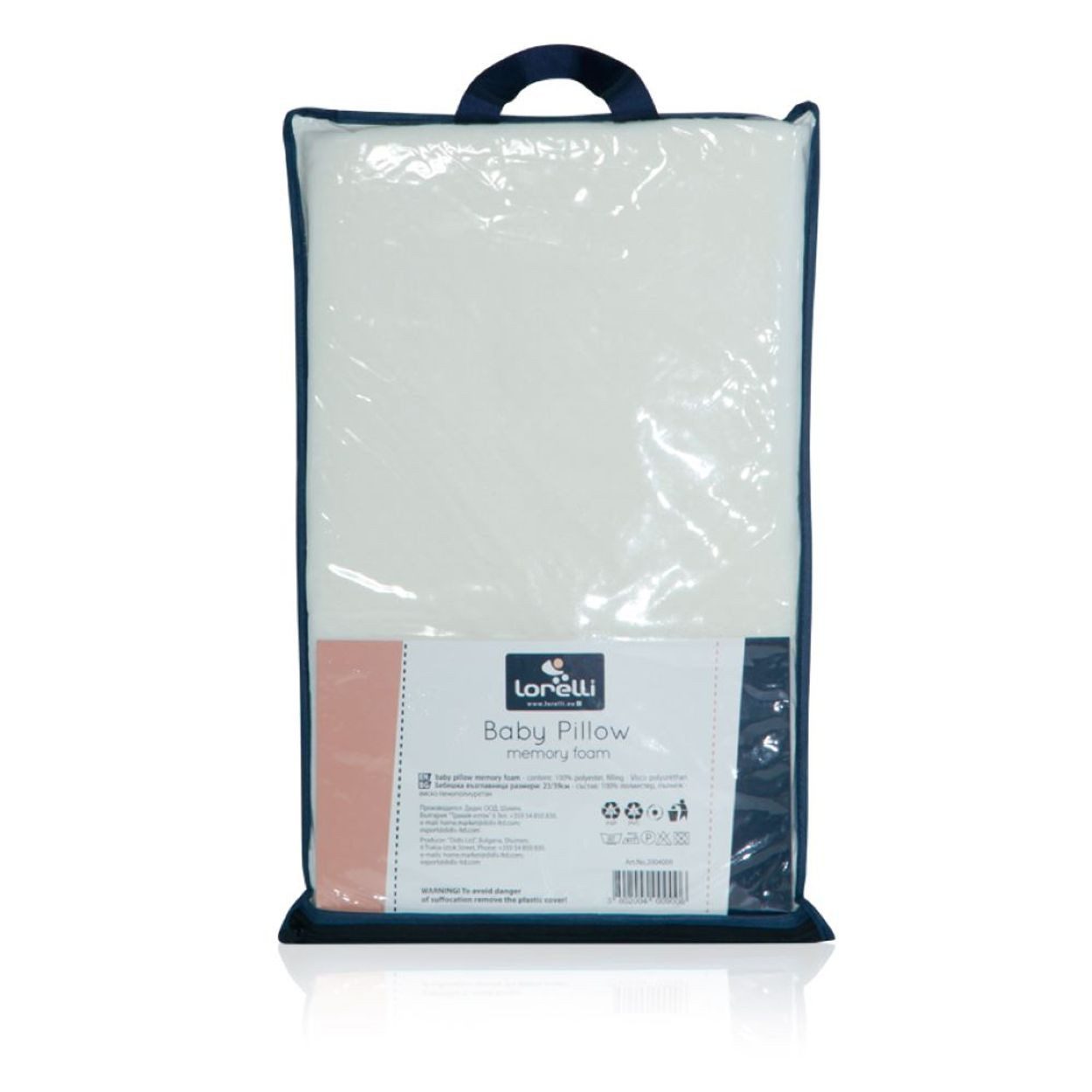 LORELLI Babykissen Größe 37 x 22 x 4 cm, Memory-Schaum, Kopfanpassung, Bezug abnehmbar, hochelastisch – Bild 2 von 2