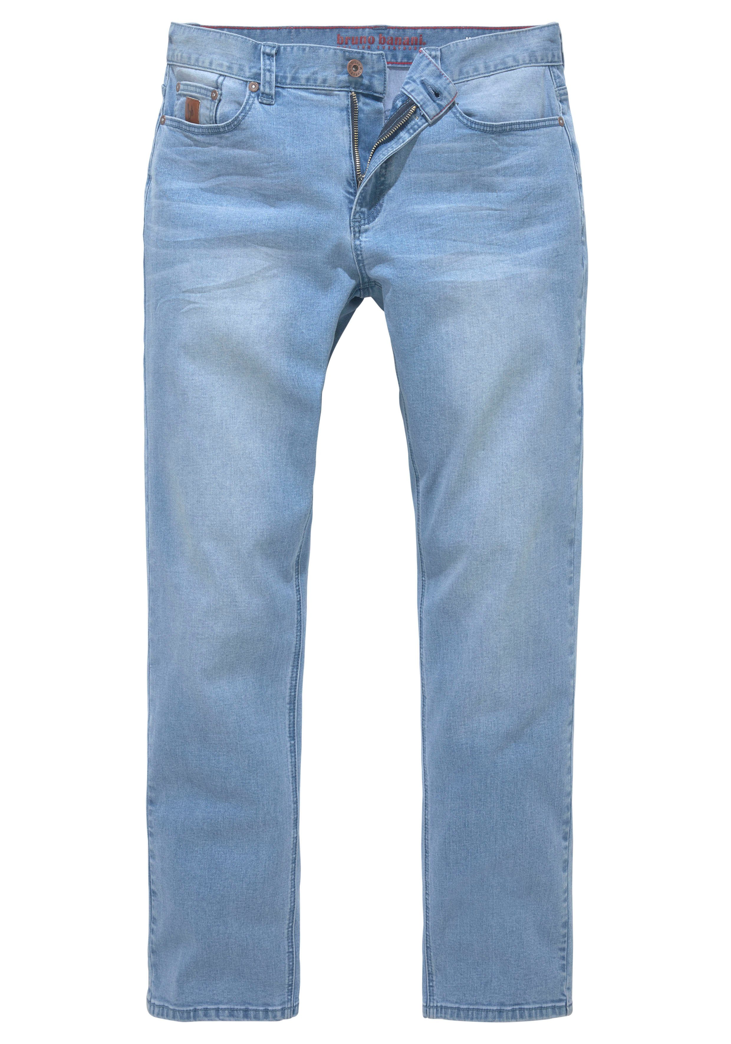 Bruno Banani Straight-Jeans Hutch gerade Beinform, teilweise mit modischen Destroyed-Effekten