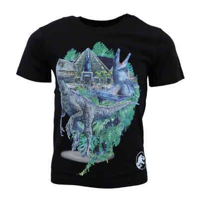 Jurassic World Print-Shirt Jurassic World Blue Velo Kinder T-Shirt Jungen Dinos Gr. 110 bis 140, 100% Baumwolle