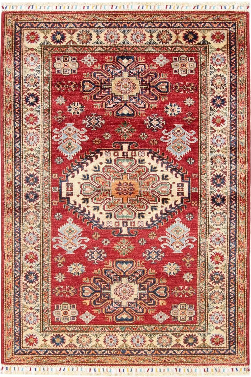 Orientteppich Kazak 124x174 Handgeknüpfter Orientteppich, Nain Trading, rechteckig, Höhe: 5 mm