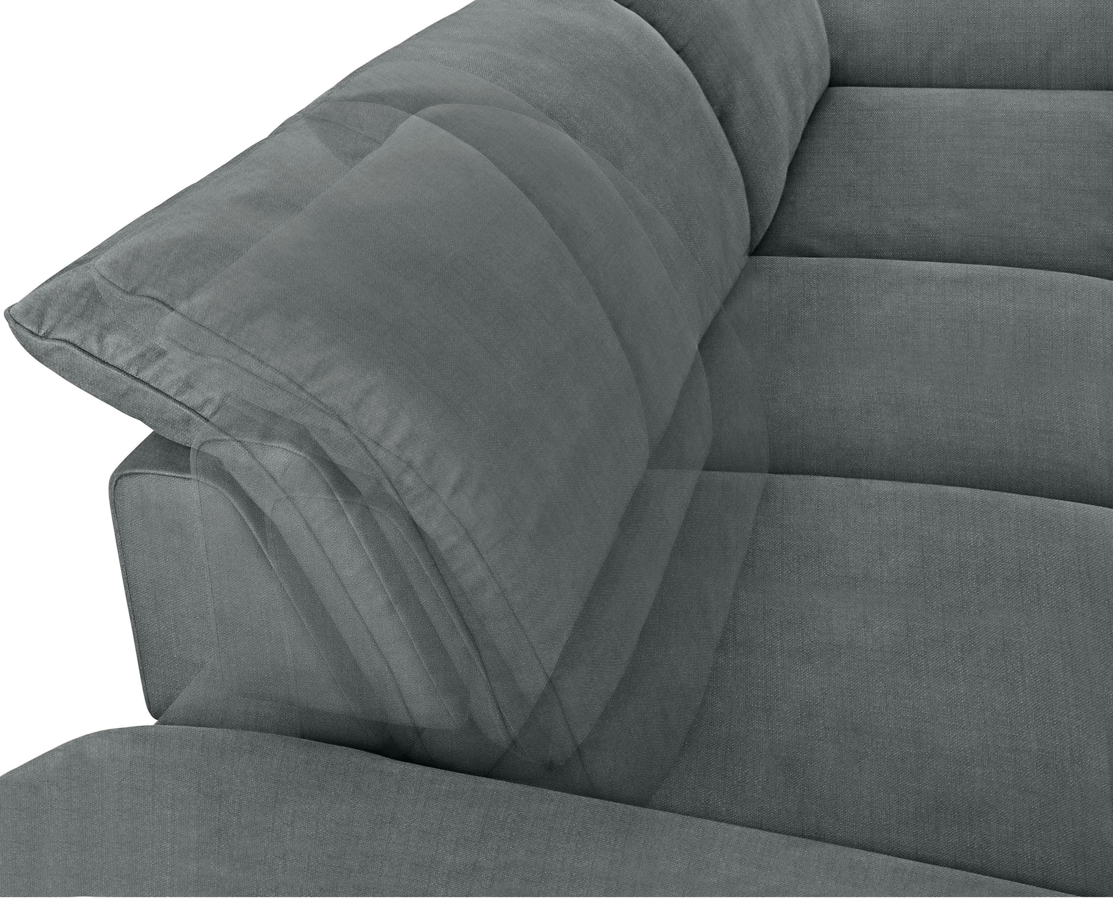 pulverbeschichtet, cm schwarz 340 W.SCHILLIG Füße Ecksofa enjoy&MORE, Sitztiefenverstellung, Breite