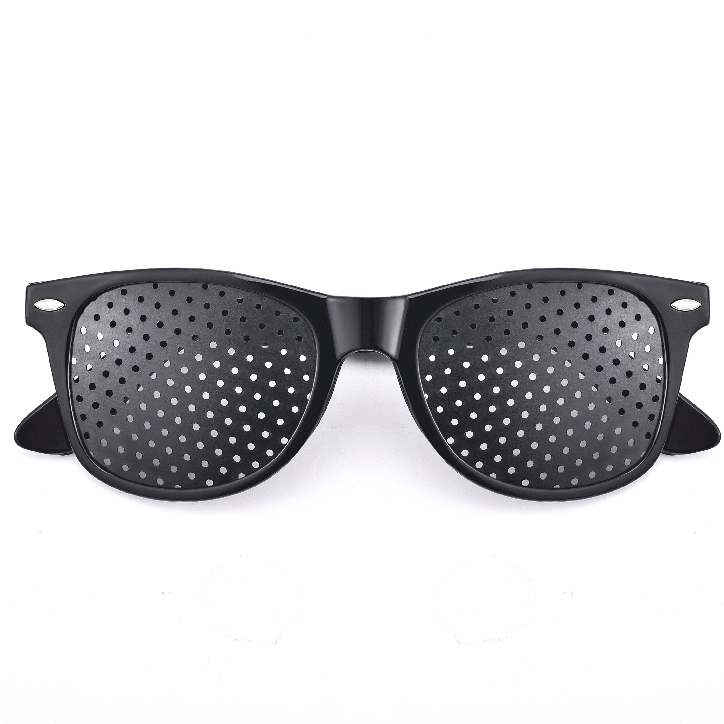 WEBBOMB Brille Augentrainer Lochbrille Gitterbrille Rasterbrille pinhole glasses
