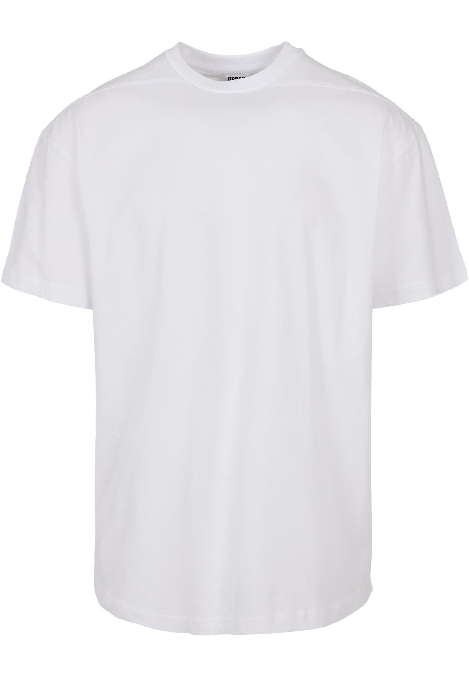 Recycled (1-tlg) Shoulder CLASSICS Herren Tee Kurzarmshirt white Curved URBAN