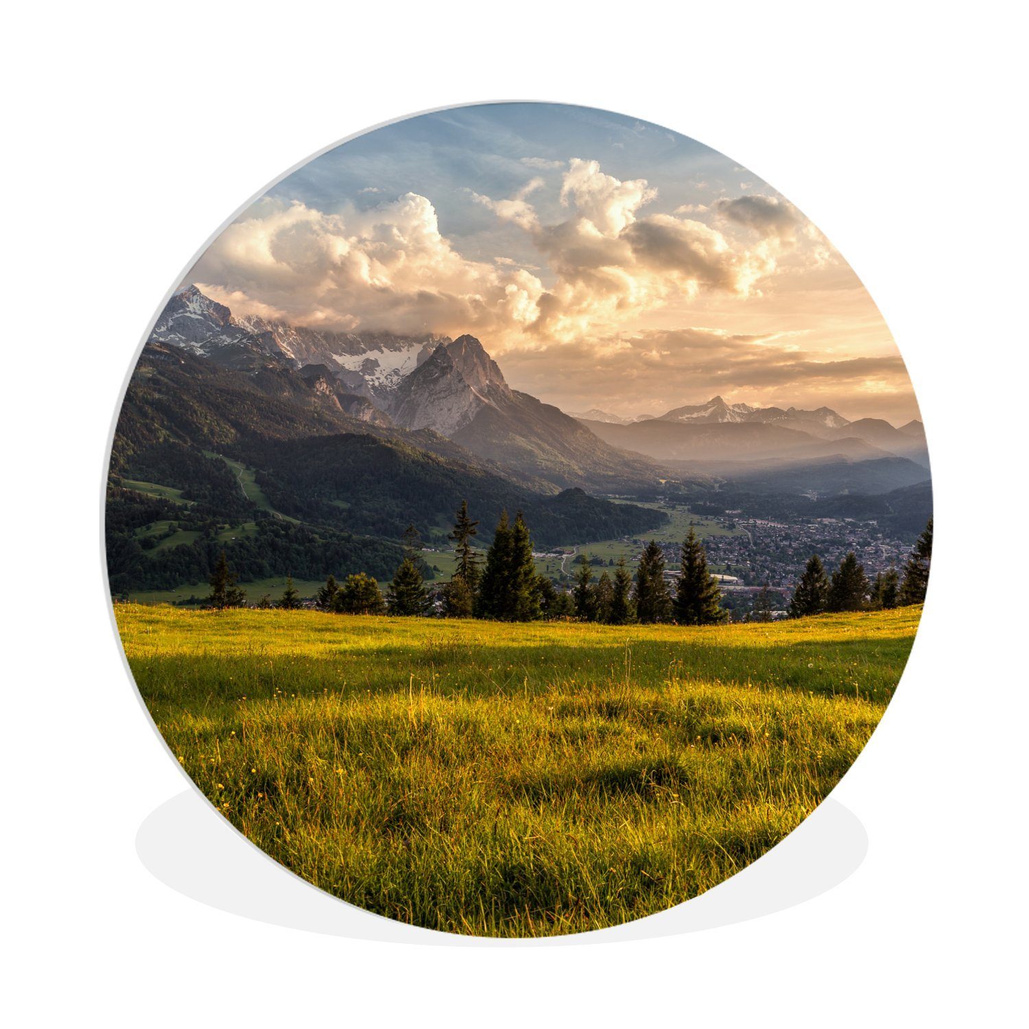 Gemälde Alpen - Sonnenuntergang - Berg