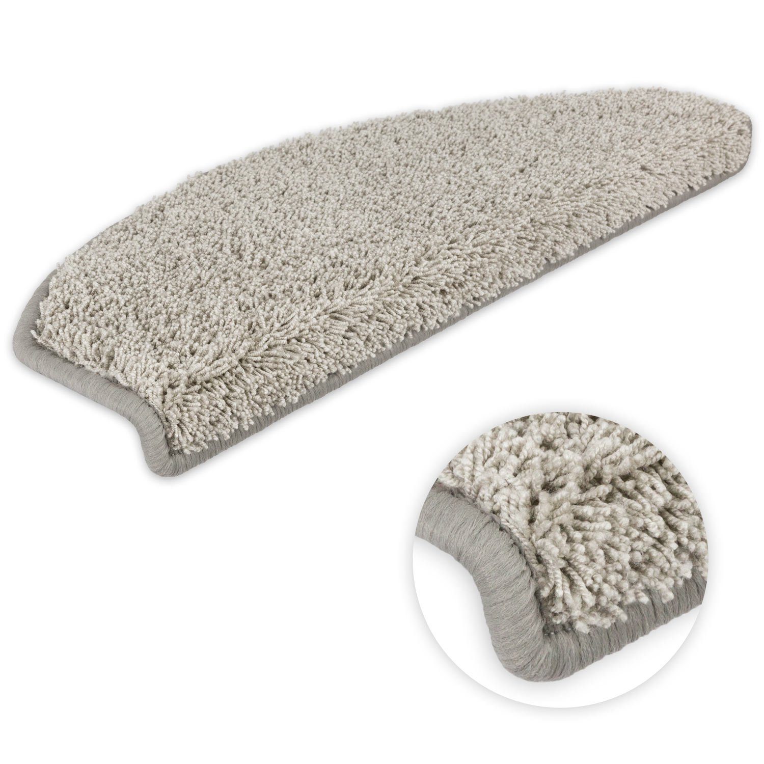 Metzker® Stufenmatte Shaggy Stufenmatten Emphoria Halbrund, günstig online kaufen