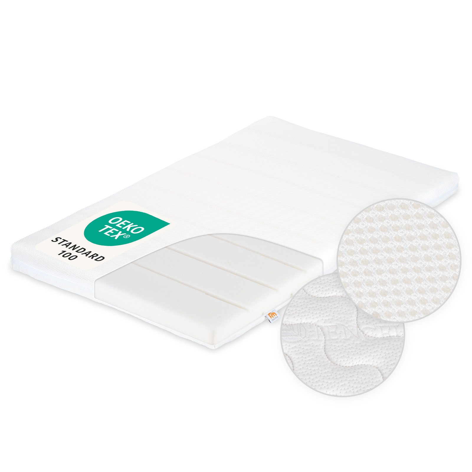 Babymatratze für Beistellbett und Wiege 90x55 cm, FabiMax, 5 cm hoch