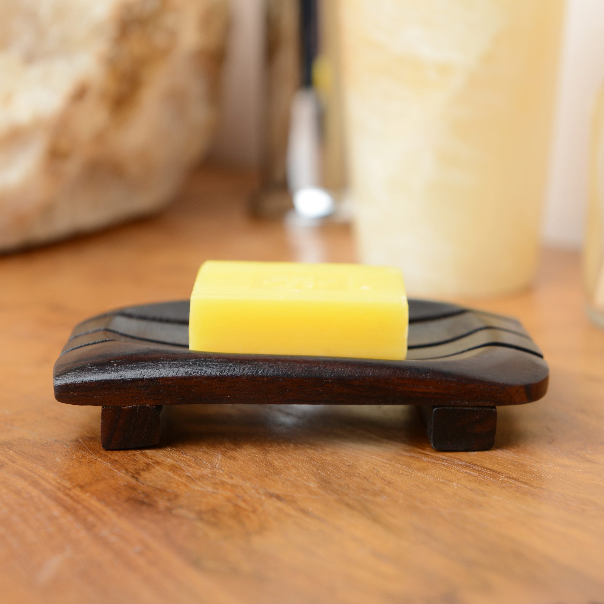 wohnfreuden Seifenschale Teakholz Seifenschale braun rechteckig 10 cm, Breite: 10 cm, 1243