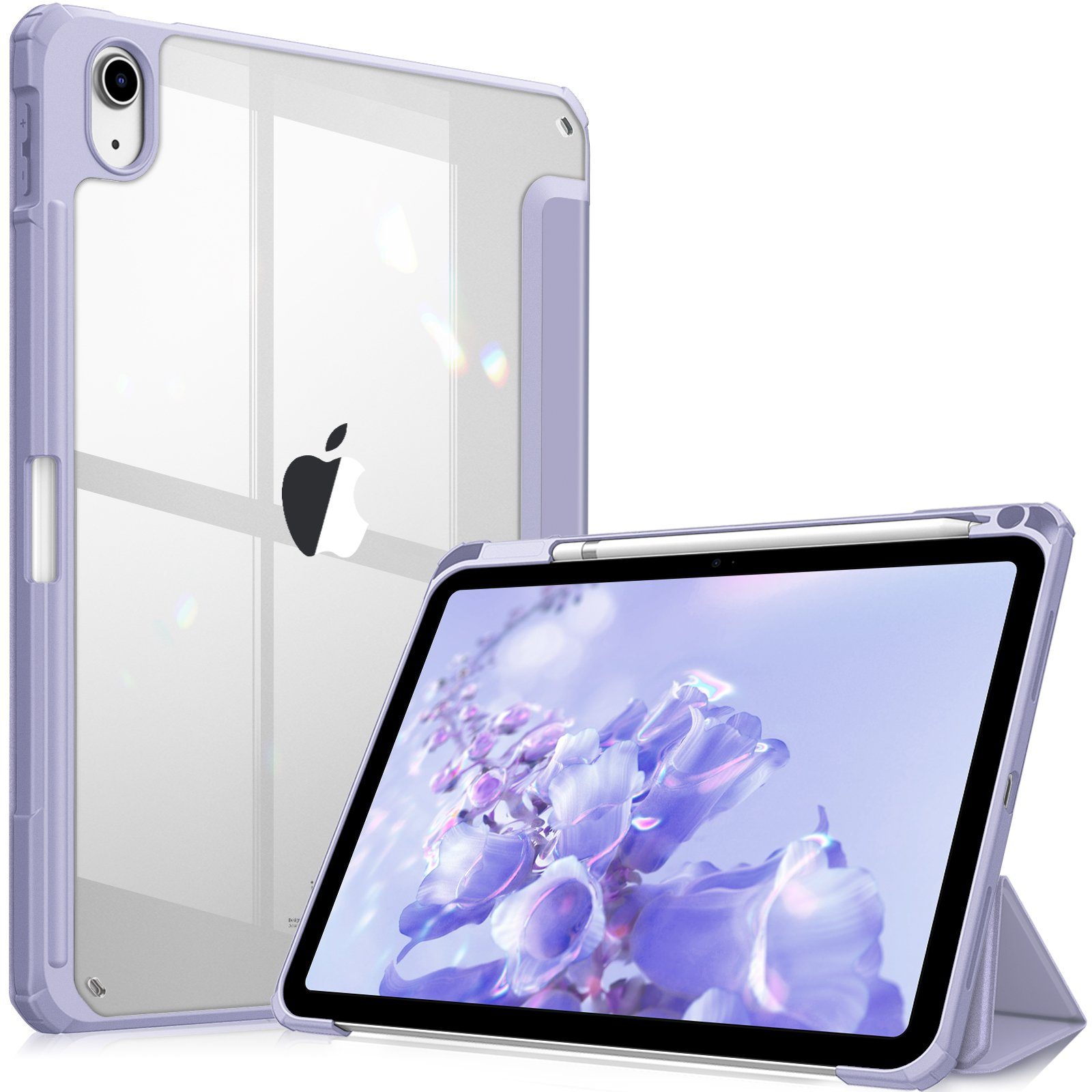 Fintie Tablet-Hülle für iPad 11 Generation 11 Zoll 2025 (A16), iPad 10 Generation 2022 10.9 Zoll, mit Stifthalter, Stoßfeste Hybrid Hülle mit transparenter Hartschale