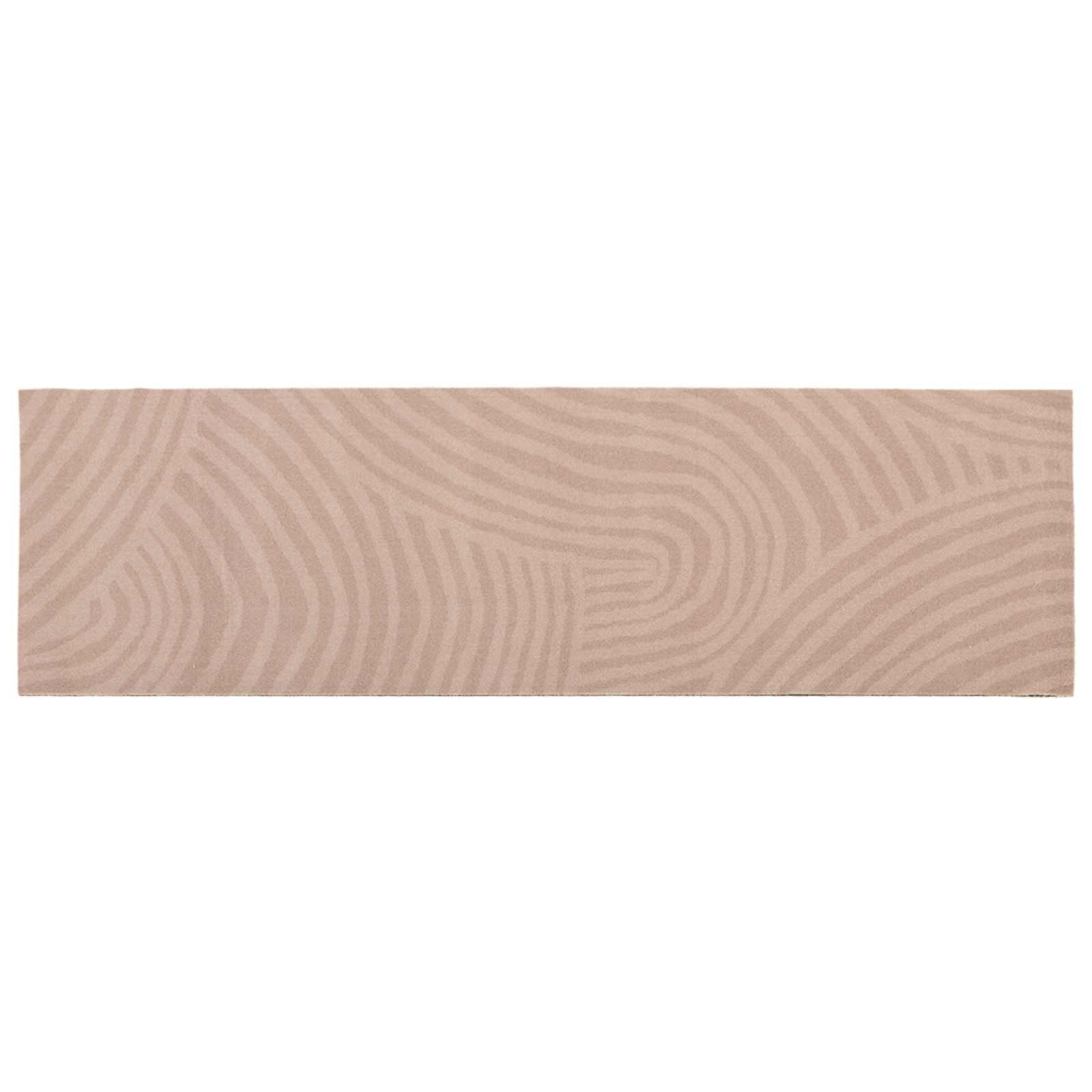 vidaXL Fußmatte Küchen Teppich Taupe skandinavisch 150 x 45 cm 100% Polyamid