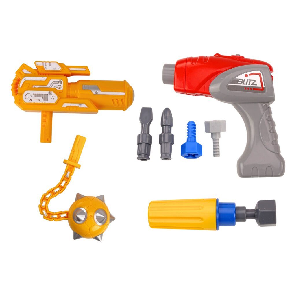 LEAN TOYS Spiel Robot Do Skr?cania Bro? Wiertarka ?rubokr?t ?wiat?a D?wi?k Niebieski