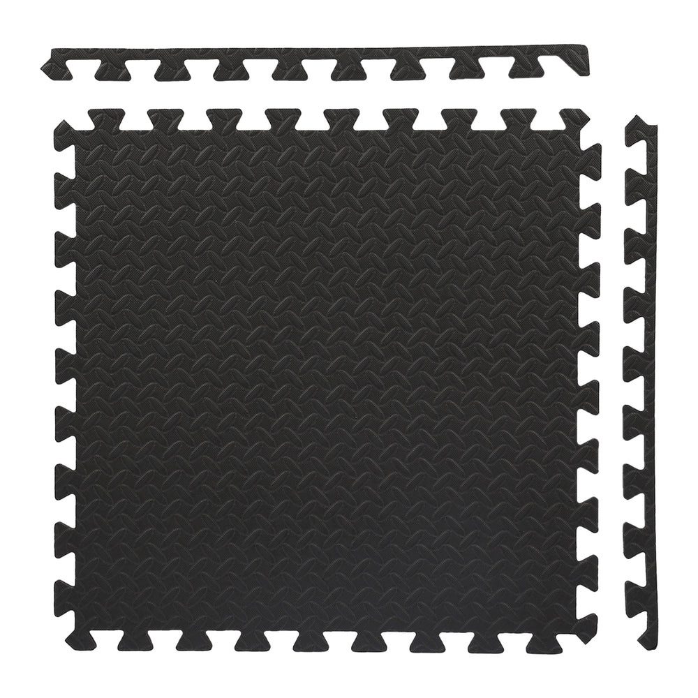 HMS Premium Fitnessmatte Kraftsport Unterlage Puzzle-Matte (Spar-Set, 6-St., 6 Elemente), Reduziert Lärm und Vibrationen bei Übungen mit Geräten