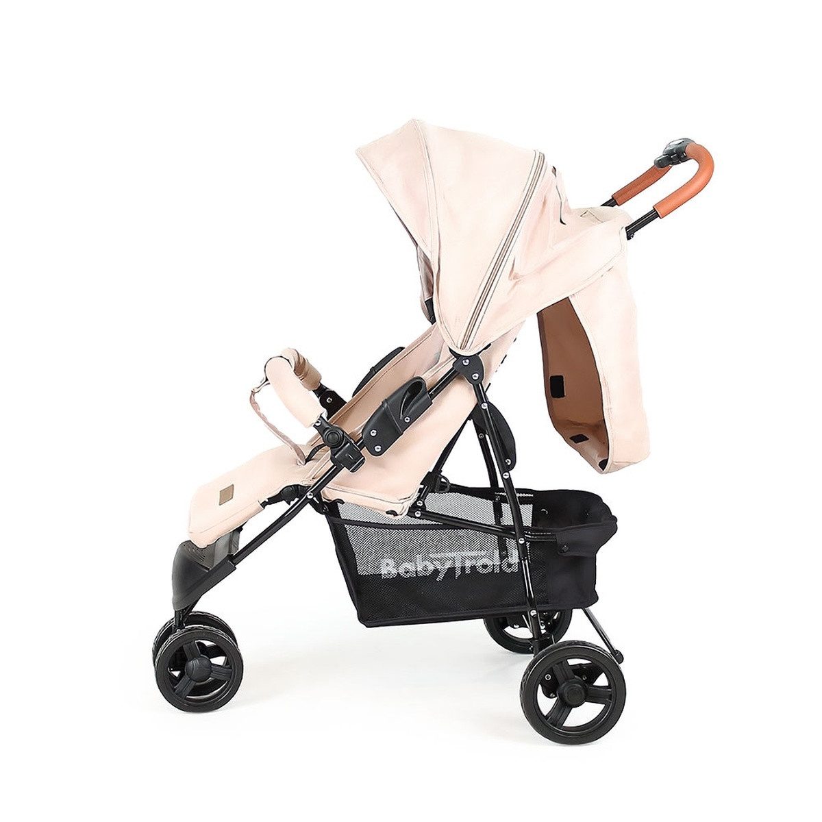 Kinder-Buggy Easy Go Buggy Schwarz, verstellbar, bis 22 kg, mit Netz & Korb