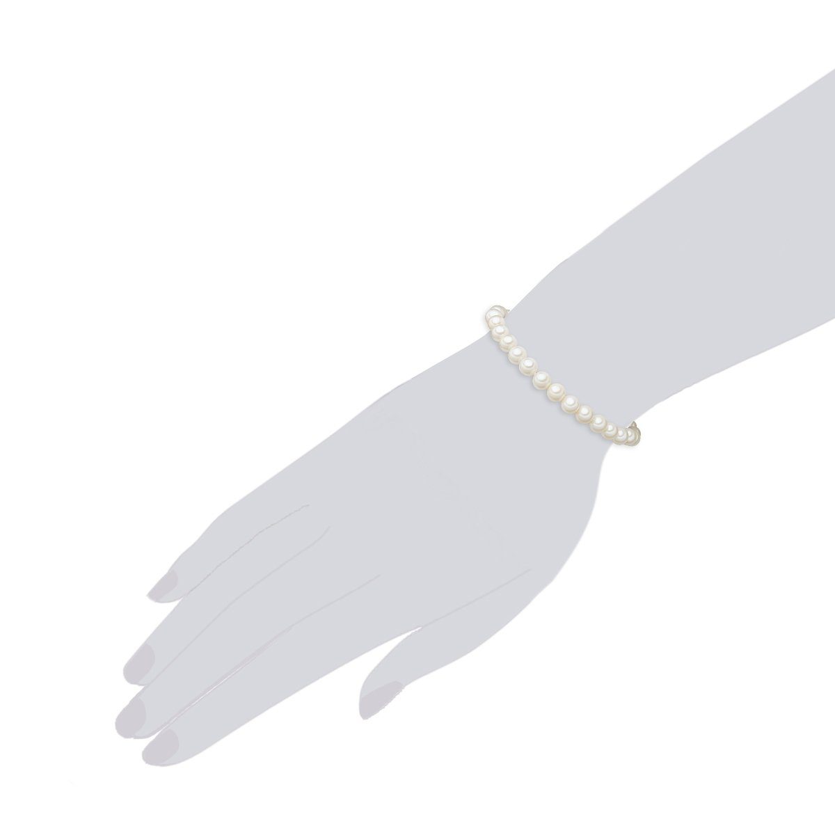 Rafaela Donata Perlenarmband weiß, Armband Muschelkernperle günstig online kaufen