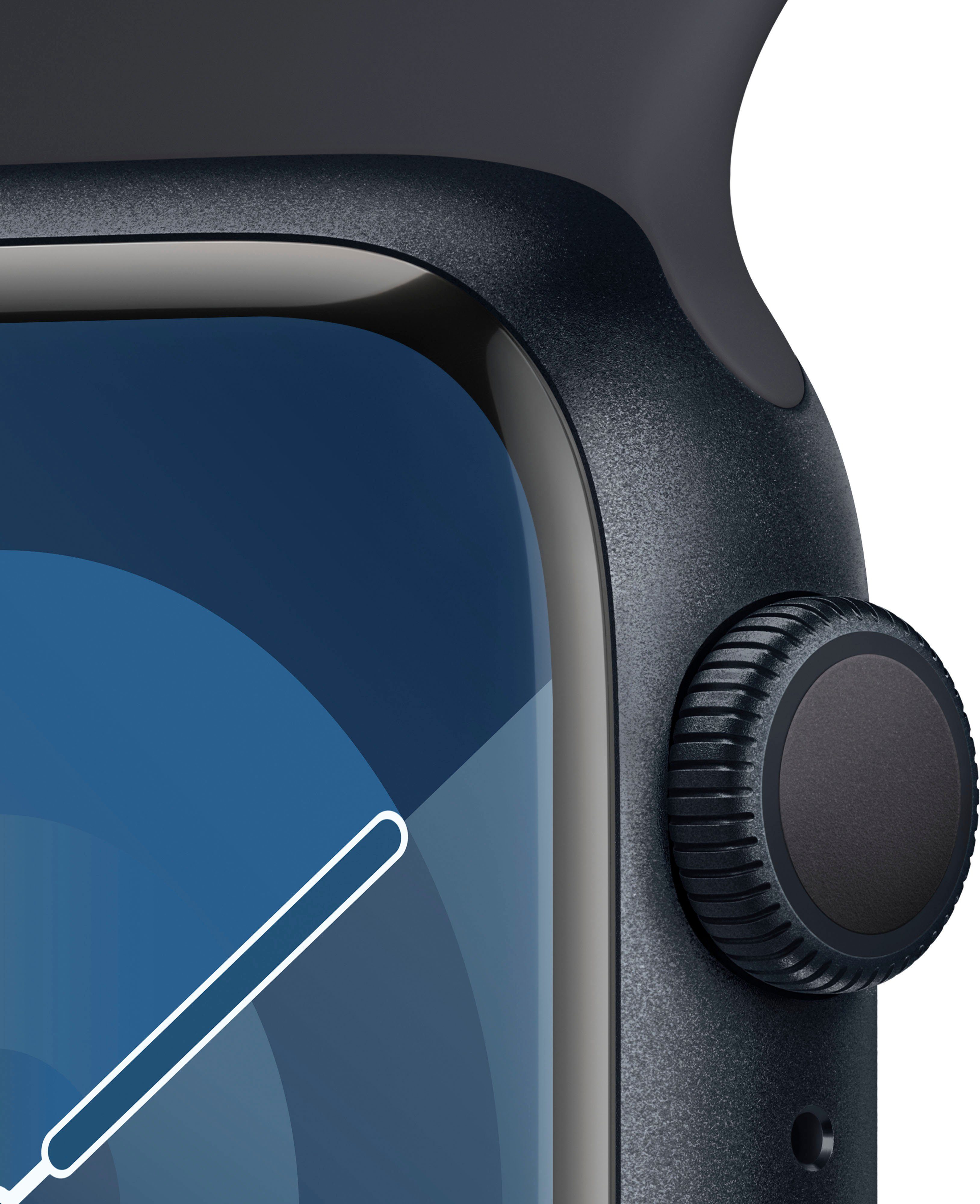 Apple Watch Series 10), cm/1,69 Smartwatch Aluminium Sport Watch GPS Mitternacht M/L 9 Zoll, Mitternacht OS Band 41mm | (4,1