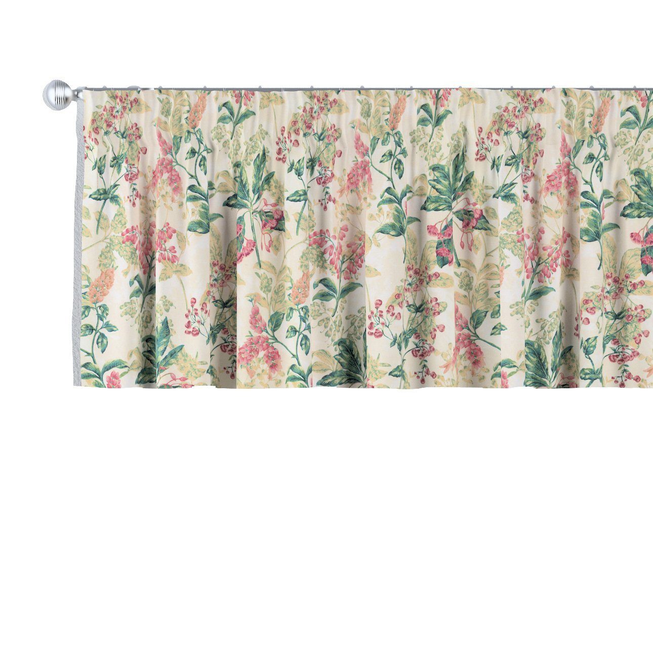 Vorhang mit Dekoria x rosa-grün-beige cm, 40 Londres, Kräuselband 130