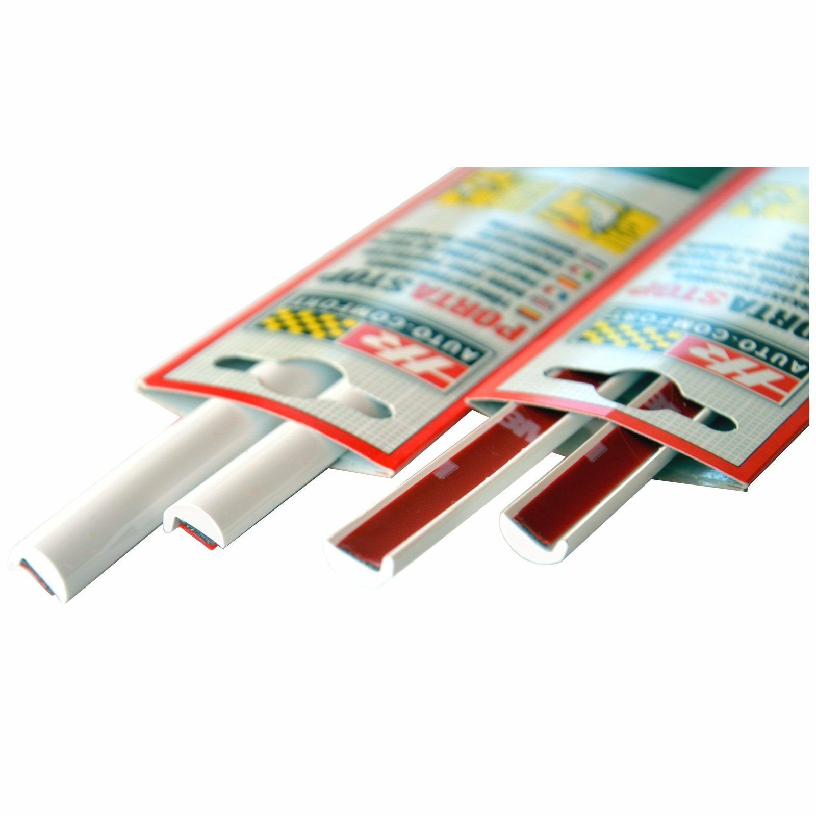 HR-IMOTION Weisser Kantenschutz Türschutz Auto Türkantenschutz 4 x 62 cm L-Profil Auto-Adapter