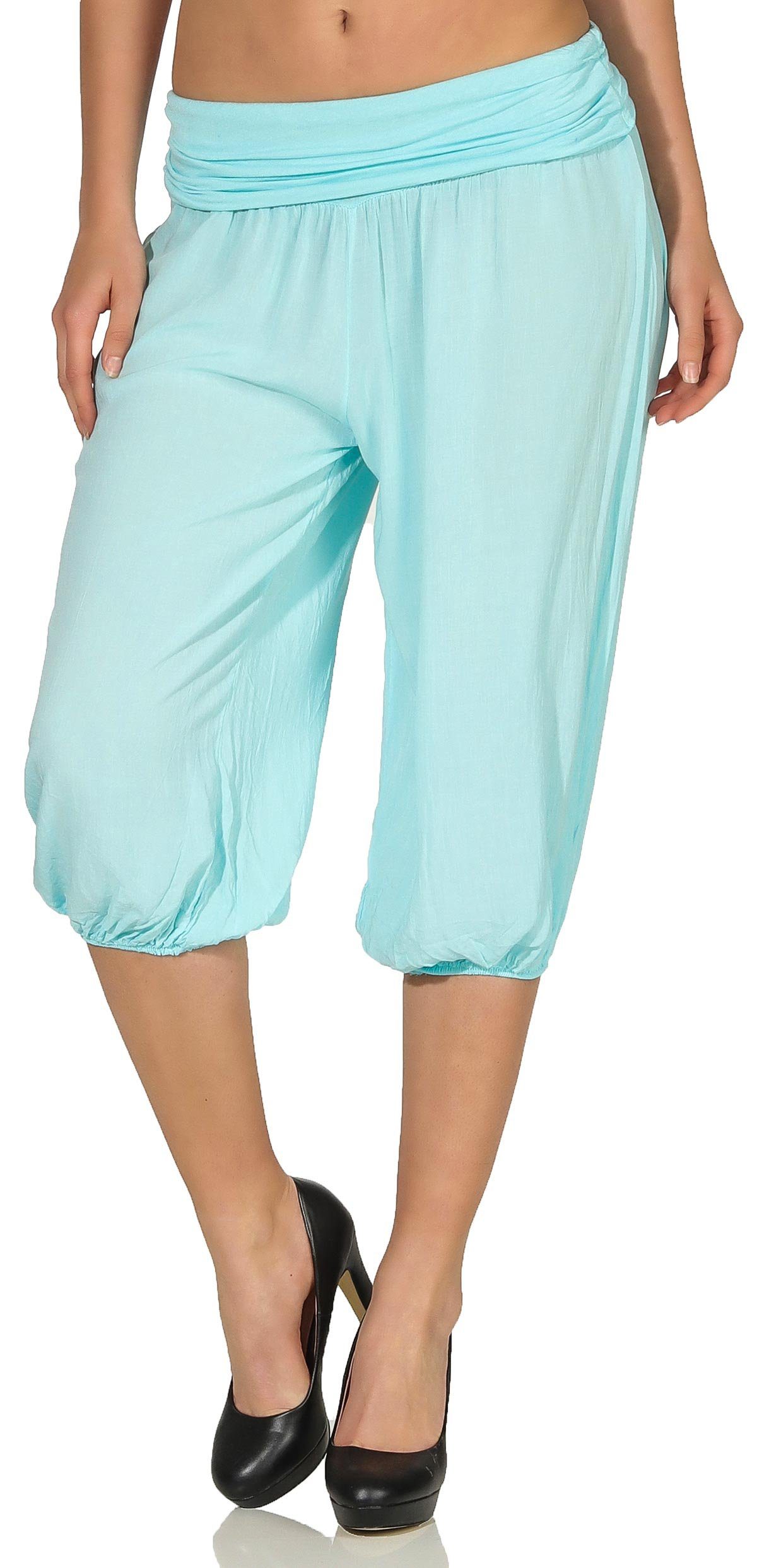 Caprihose more fashion than 1483 malito Damen babyblau Haremshose