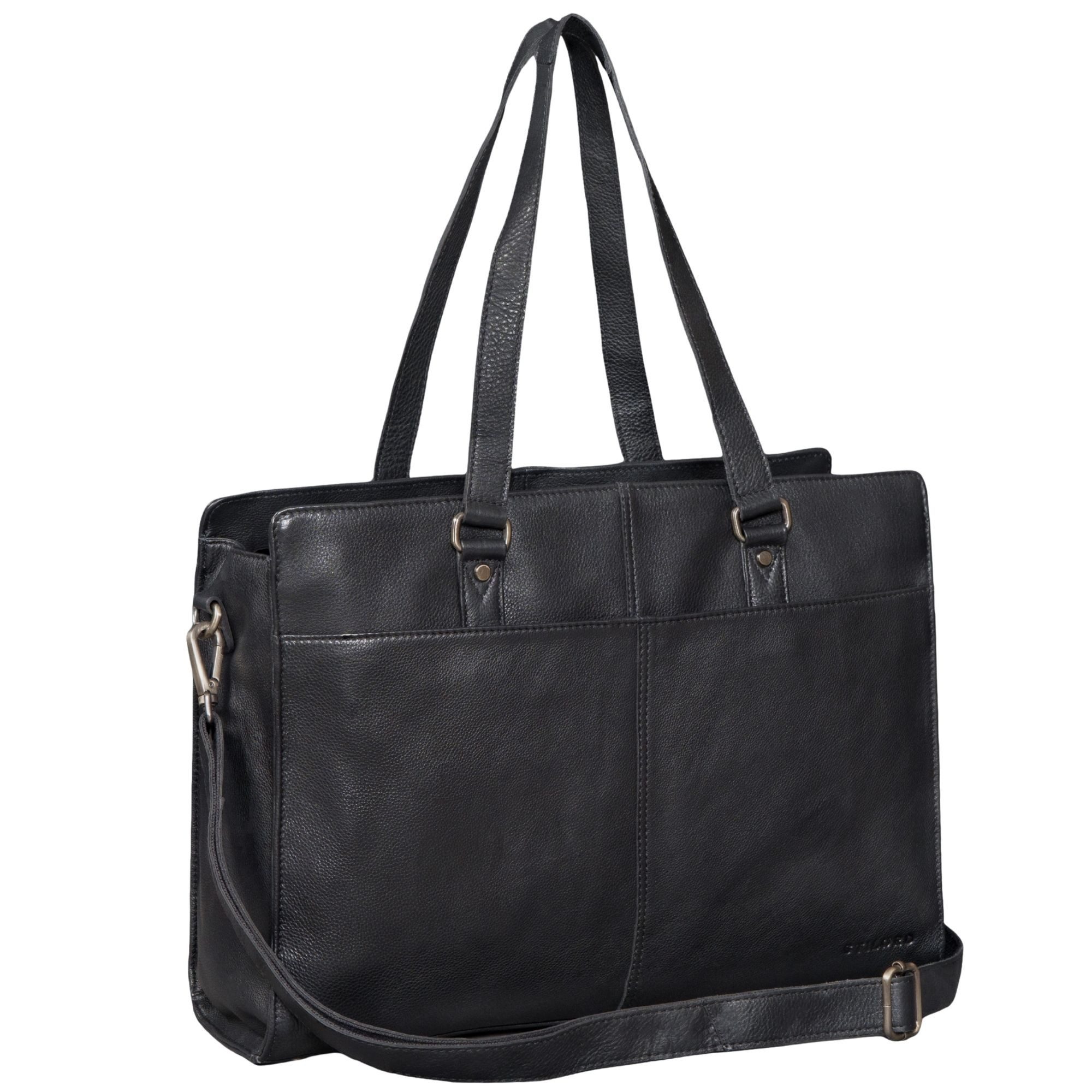 STILORD Handtasche "Andrea" Shopper Tasche Damen Leder groß mit Laptopfach 15,6-16 Zoll