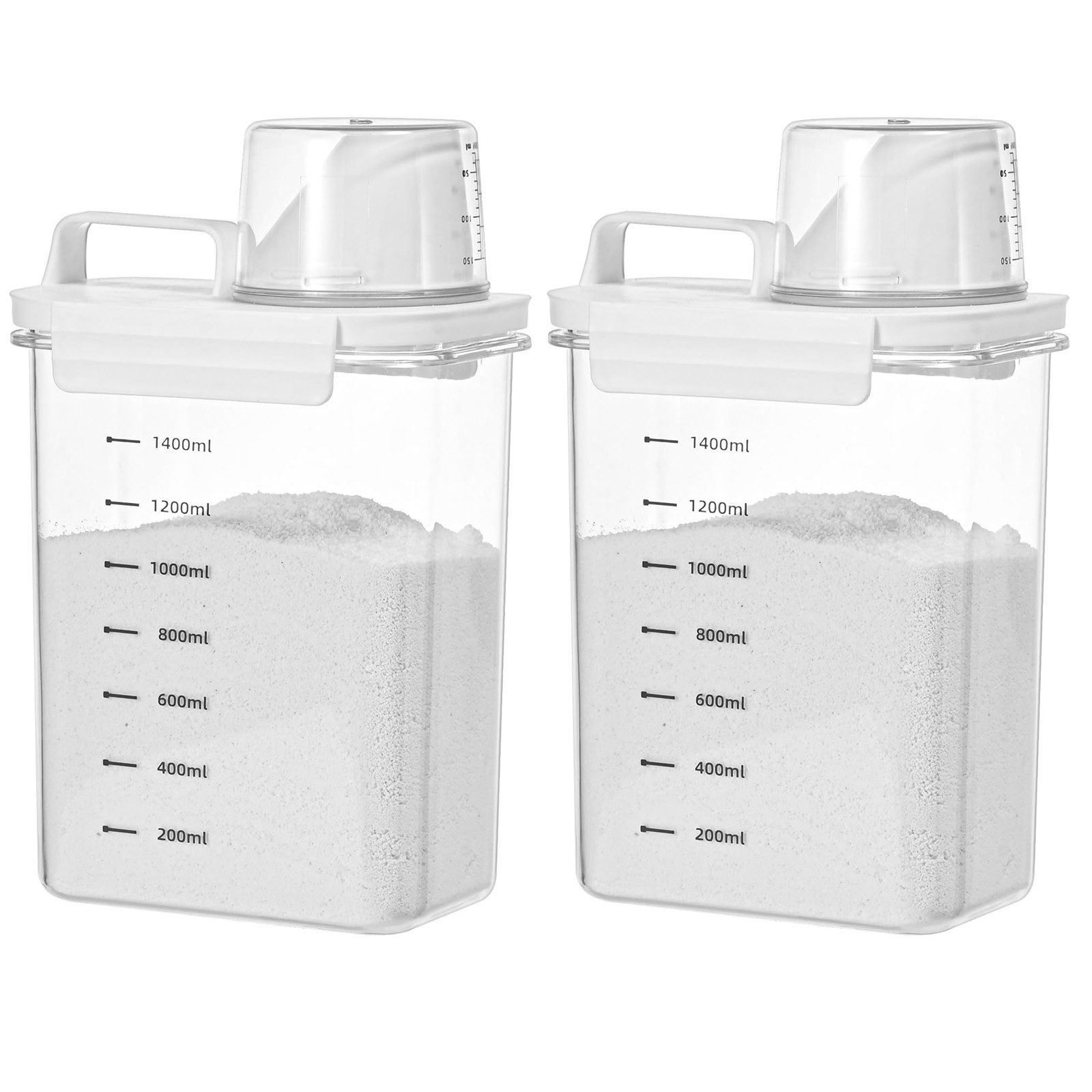 BlingBin Aufbewahrungsbox 1800ml Spülmittel-Aufbewahrungsbox mit Messbecher günstig online kaufen