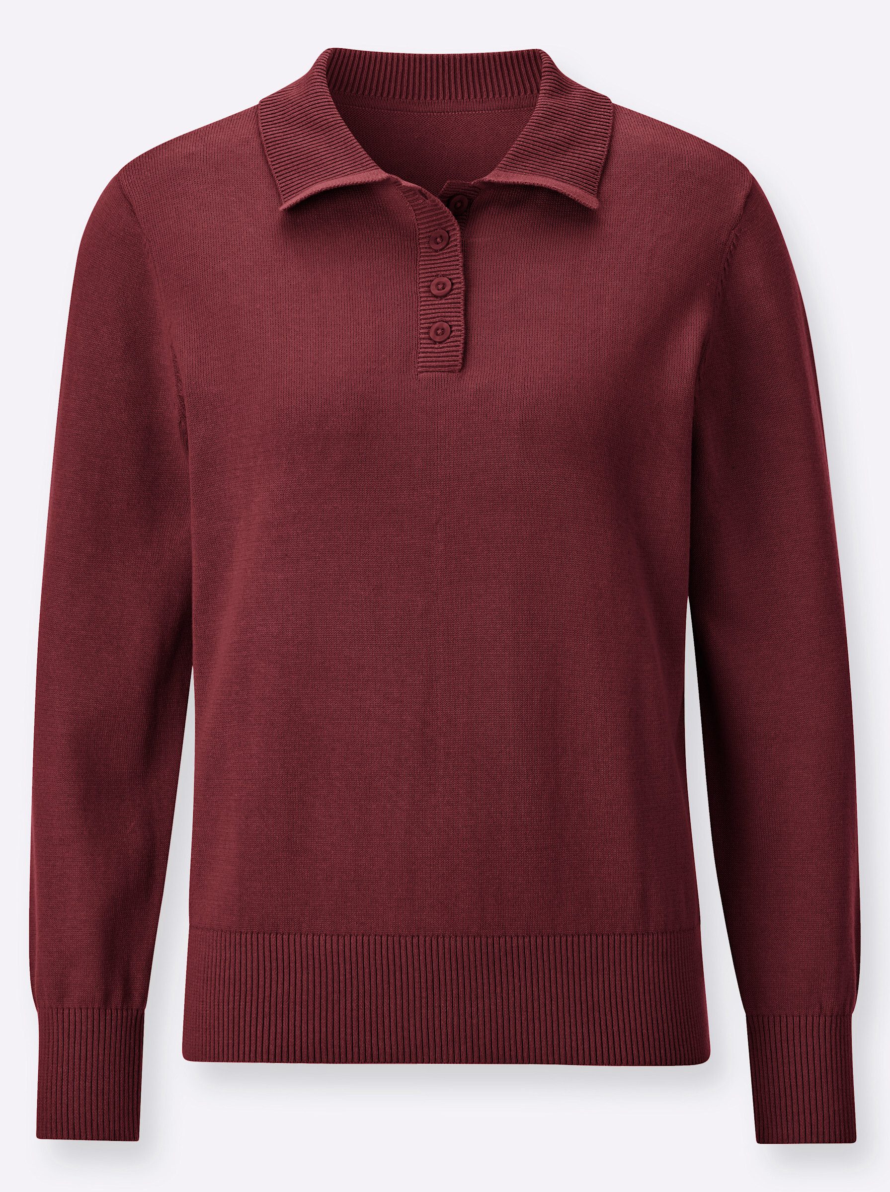 Sieh an! Strickpullover Polopullover Langarm Jersey