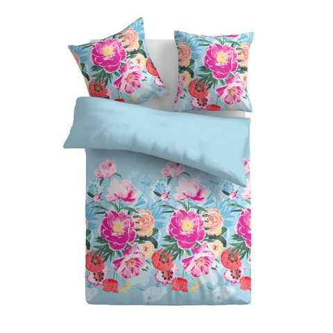Bettwäsche 2tlg. Bettbezug + Kissenbezug - Floral / Ornament, Bestlivings, Satin Baumwolle, 100% Baumwolle, verd. Reißverschluss, Satin Qualität - Bettdeckenbezug