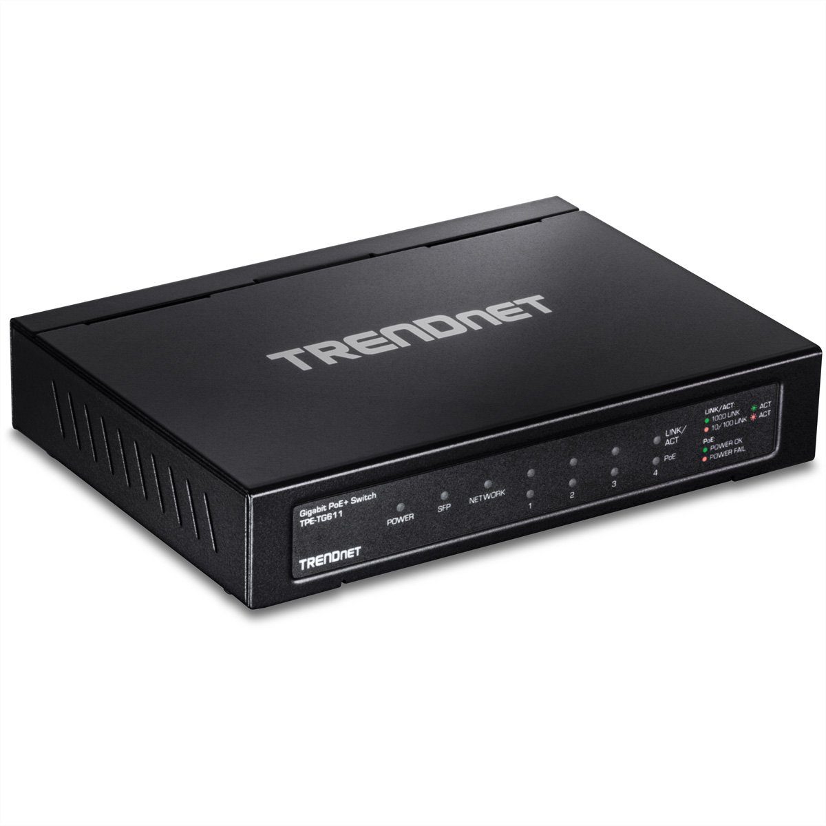 Trendnet TPE-TG611 6-Port Switch PoE+ Gigabit Netzwerk-Switch