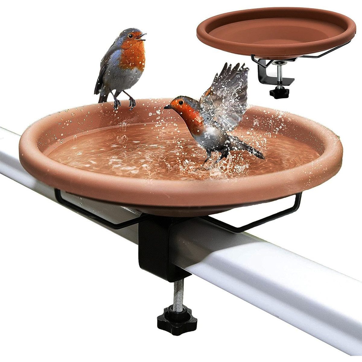 DOPWii Vogeltränke Vogeltränke balkon mit edelstahl-halterung, wetterfest u günstig online kaufen