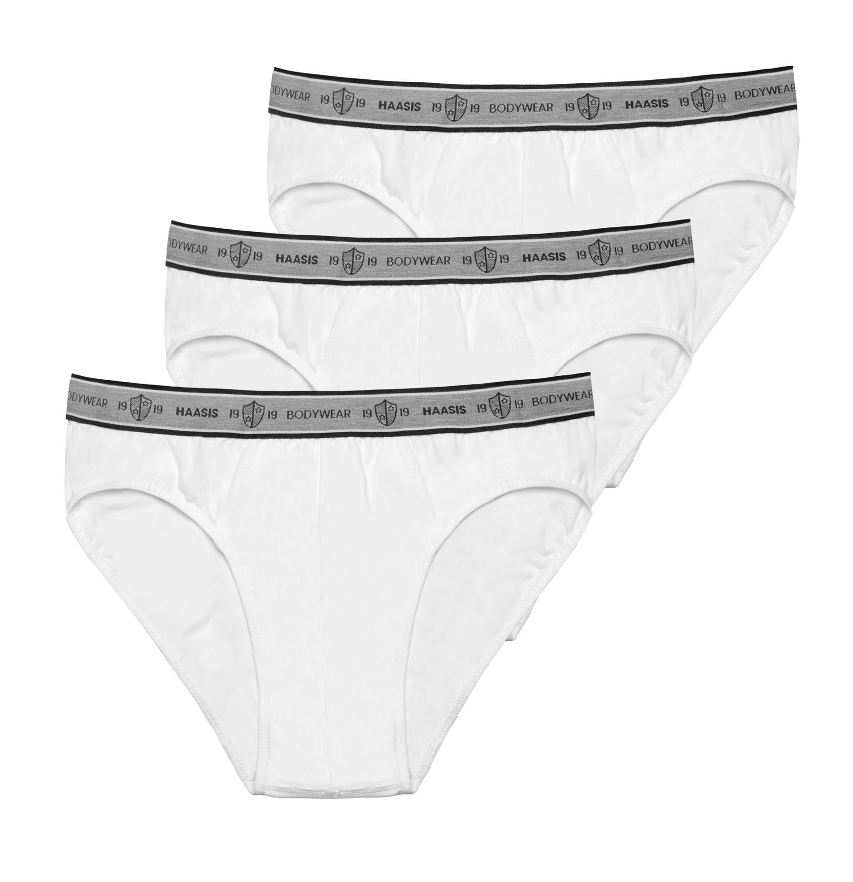 HAASIS Bodywear 1919 Slip Herren Slips 77350263-weiß (Packung, 3-St., 3er Pack) Optimale Slips, Gummibund, ohne Eingriff
