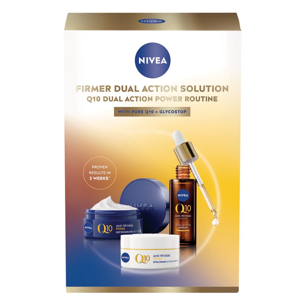 Nivea Gesichtspflege-Set Q10 DUAL ACTION POWER ROUTINE-SET, 3-tlg.