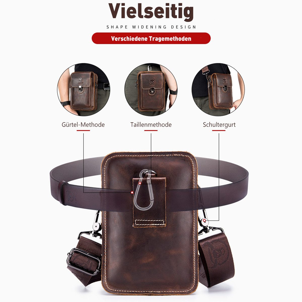 RWEUOQ Umhängetasche Leder Schultertasche Vintage Crossbody günstig online kaufen