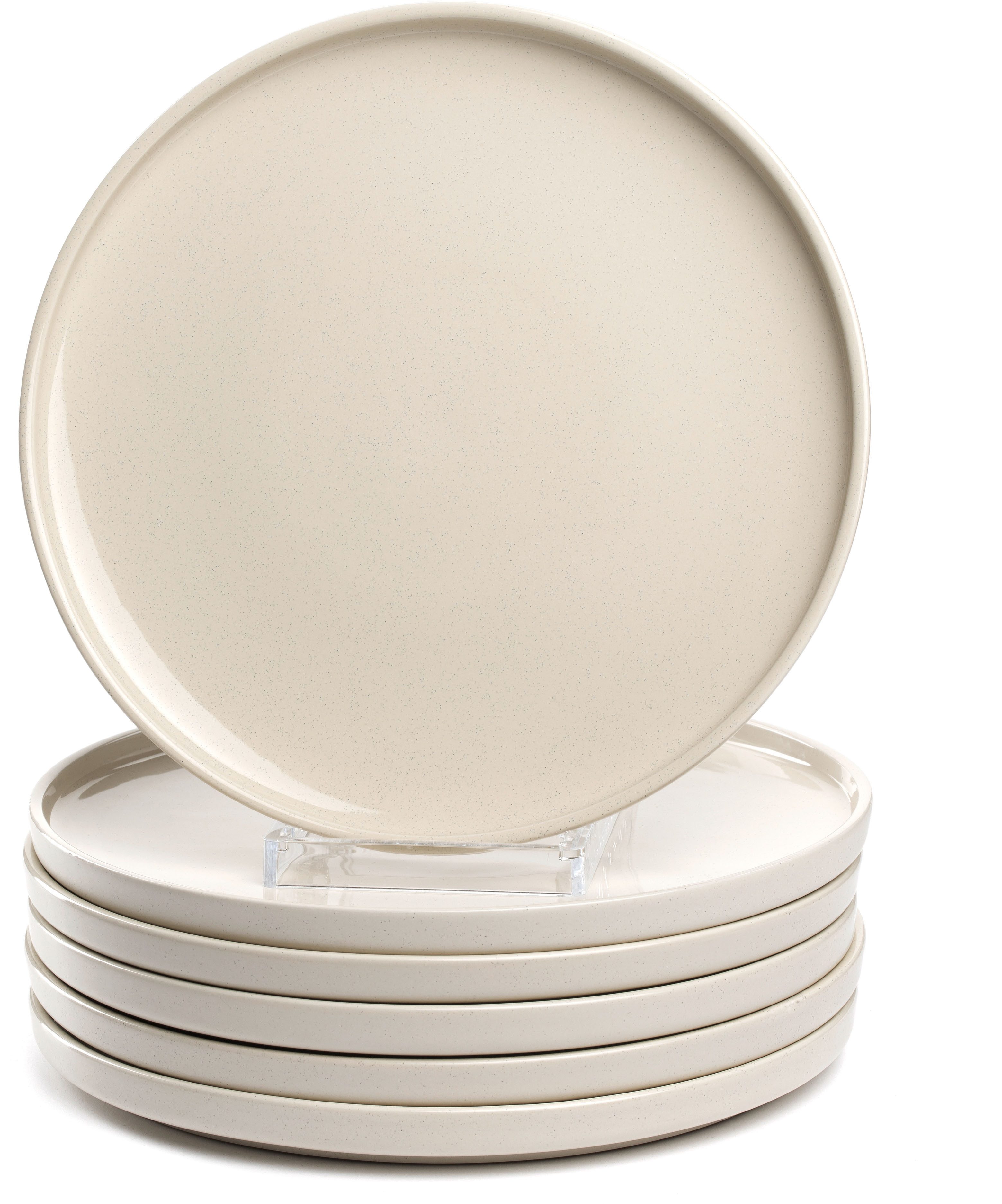 LEONARDO Teller-Set Speiseteller ROMA, Keramikteller, ca. 27 cm, 6-teilig (6-tlg), 6 Personen, Keramik, Geschirr-Set, Service, spülmaschinengeeignet