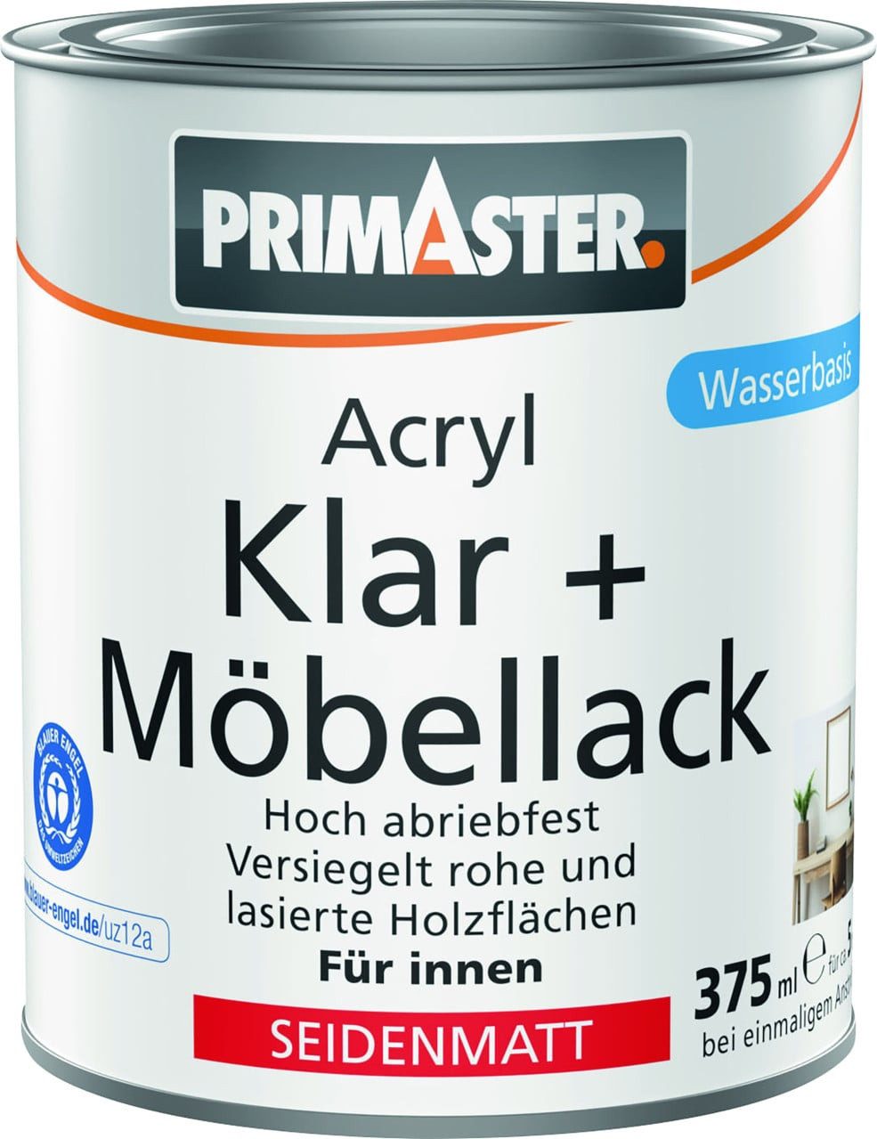 Primaster Acryl-Buntlack Primaster Acryl Klar + Möbellack 375 ml farblos