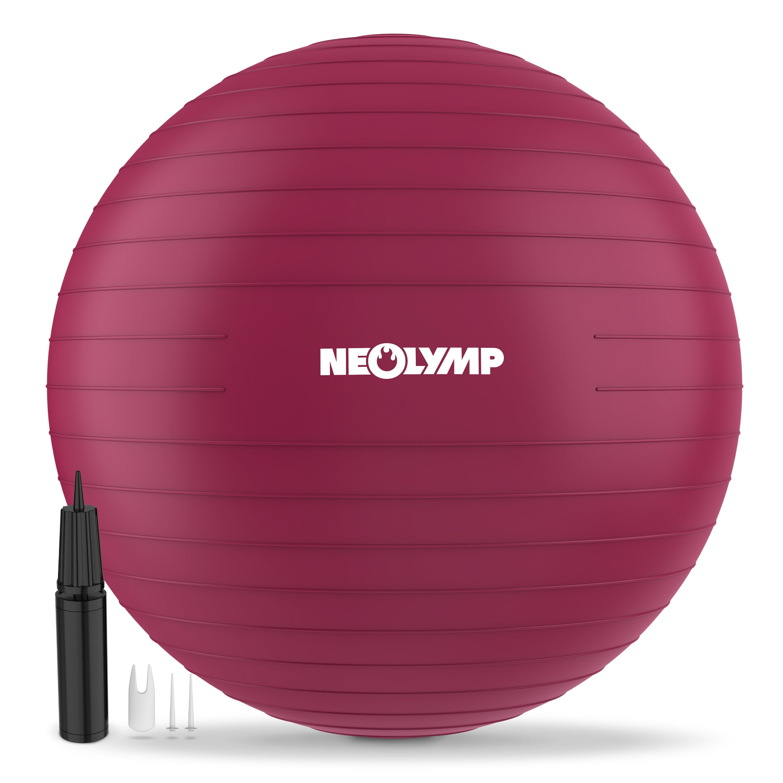 NEOLYMP Gymnastikball Sitzball Büro ergonomisch in 3 Größen S/M/L - bis 300 kg belastbar (Yoga Ball für Homeoffice, Core Training & Balance), Pilates Ball rutschfest & anti burst - Pezziball, Schwangerschaftsball