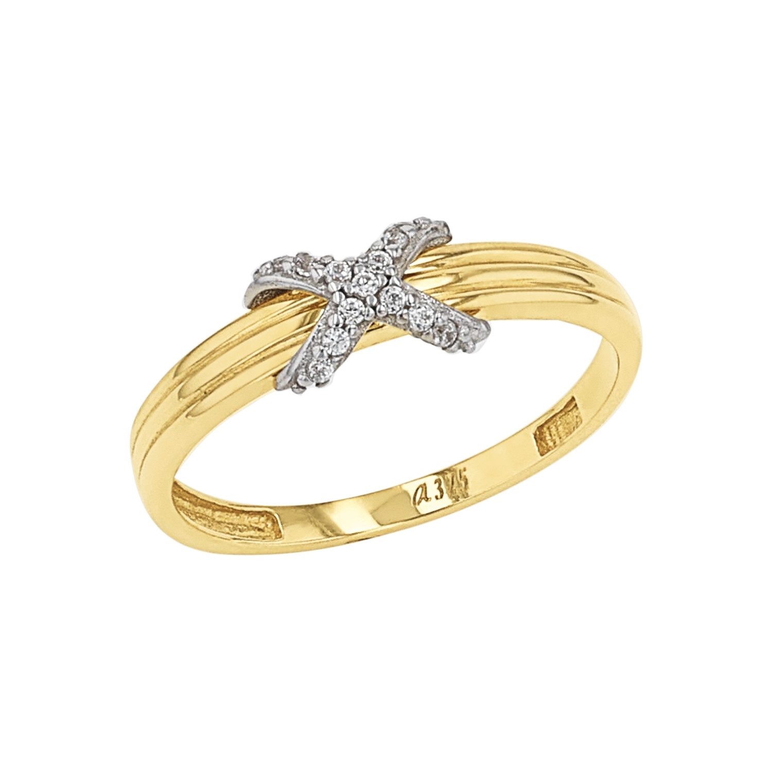 Amor Goldring Amor Ring für Damen, Gold 375, Zirkonia synth. (Ring, 1-tlg)