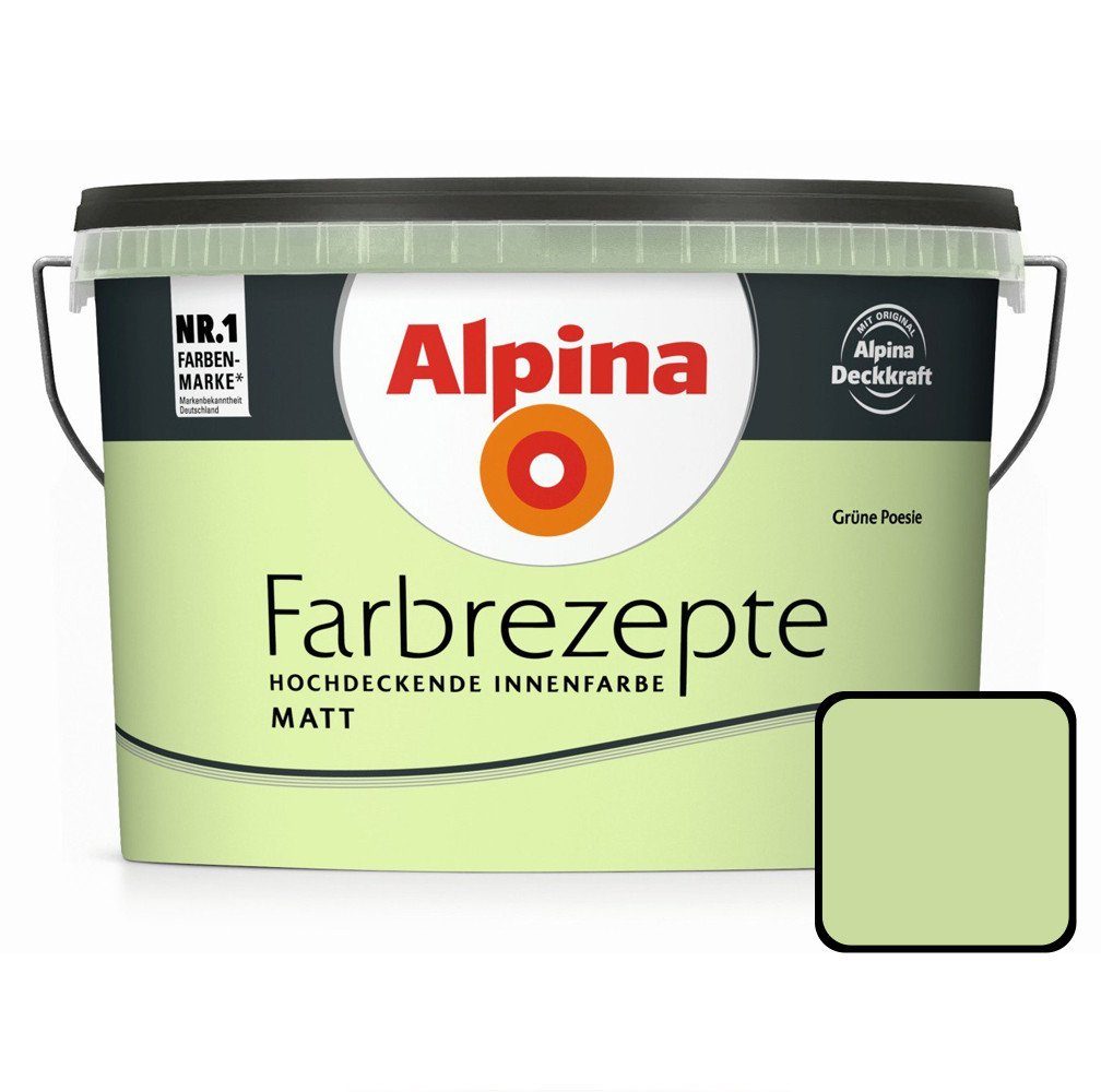 Alpina Wandfarbe Alpina Farbrezepte Grüne Poesie matt 2,5 L