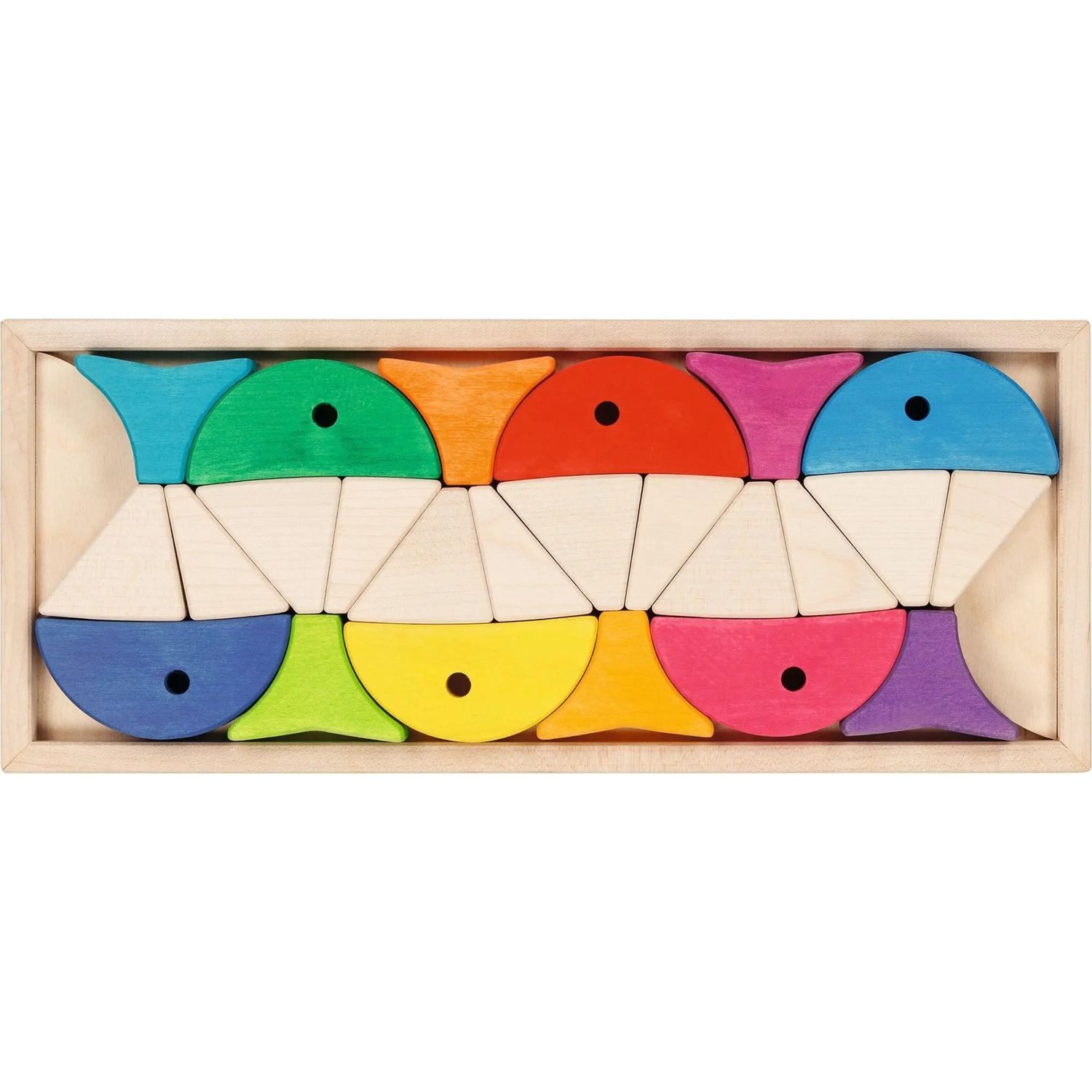 Gollnest & Kiesel Spiel Legespiel und Bausteinkasten 6 bunte Fische
